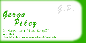 gergo pilcz business card